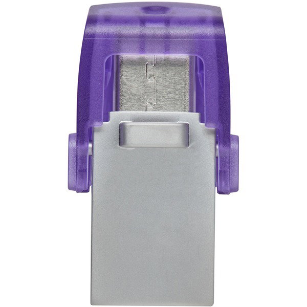 Kingston DataTraveler microDuo 3C 256 GB, USB-Stick - violet/transparent, USB-A 3.2 Gen 1, USB-C 3.2 Gen 1