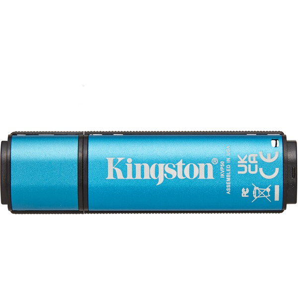 Kingston IronKey Vault Privacy 50 32 GB, USB-Stick - lightblue/black, USB-A 3.2 Gen 1