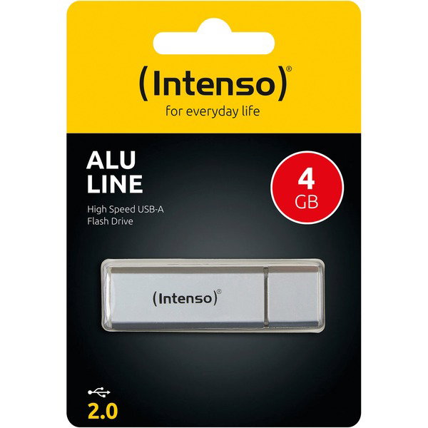 Intenso Alu Line 4 GB, USB-Stick - silver