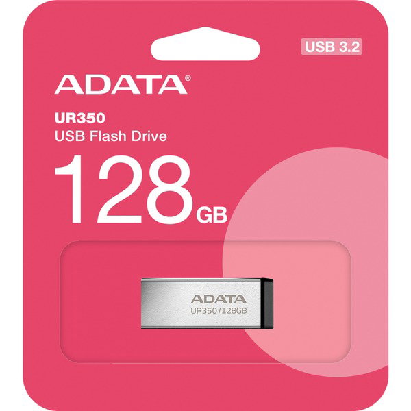 ADATA UR350 128 GB, USB-Stick - nickel/black, USB-A 3.2 Gen 1 (5 Gbit/s)