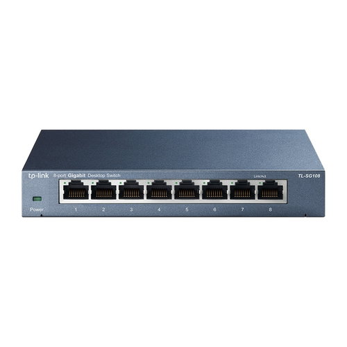TL-SG108 8-PORT METAL GB SWITCH - 8 10/100/1000M RJ45 PORTS