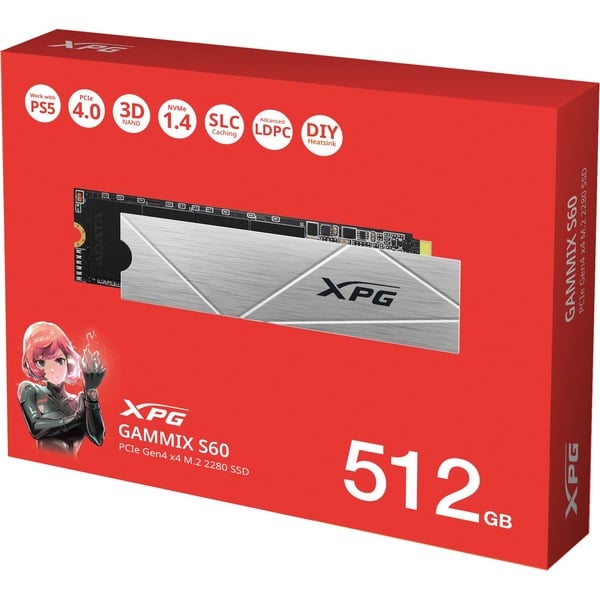 ADATA XPG GAMMIX S60 BLADE 512 GB, SSD - PCIe 4.0 x4, NVMe, M.2 2280