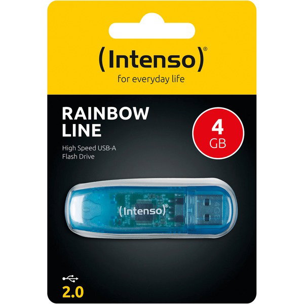 Intenso Rainbow Line 4 GB, USB-Stick - blue
