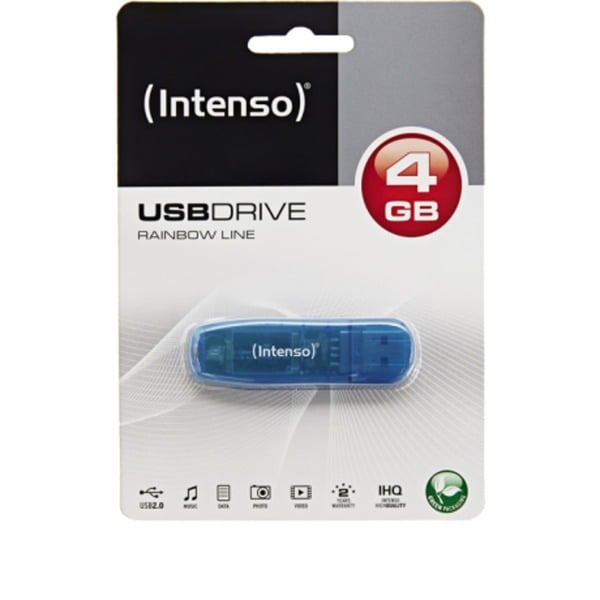Intenso Rainbow Line 4 GB, USB-Stick - blue