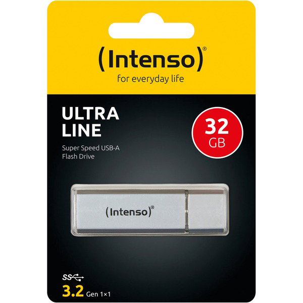 Intenso Ultra Line 32 GB, USB-Stick - silver, USB-A 3.2 Gen1