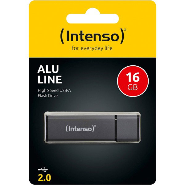 Intenso Alu Line 16 GB, USB-Stick - black
