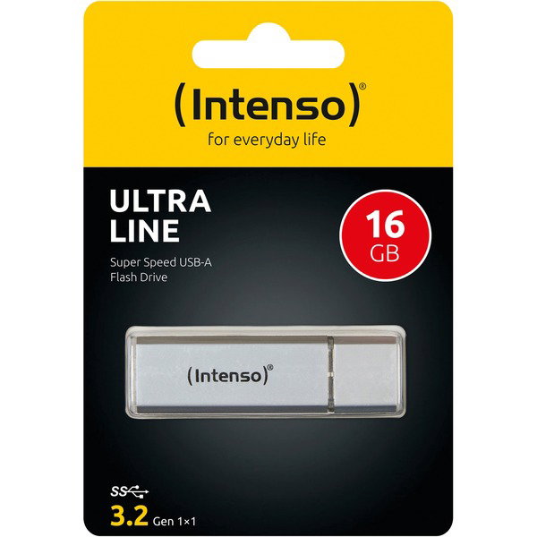 Intenso Ultra Line 16 GB, USB-Stick - silver, USB-A 3.2 Gen1