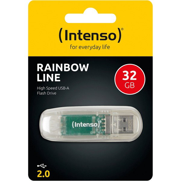 Intenso Rainbow Line 32 GB, USB-Stick - transparent