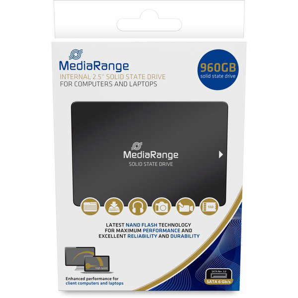 MediaRange MR1004 960 GB, SSD - black, SATA 6 Gb/s, 2,5