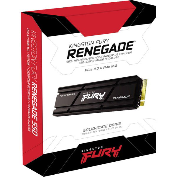 Kingston FURY Renegade Heatsink 4 TB, SSD - black, PCIe 4.0 x4, NVMe, M.2 2280, Heatsink