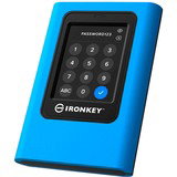 Kingston IronKey Vault Privacy 80 7.68 TB, Externe SSD - blue/black, USB-C 3.2 Gen 1 (5 Gbit/s)