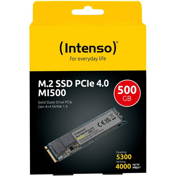 Intenso MI500 500 GB, SSD - PCIe 4.0 x4, NVMe 1.4, M.2 2280