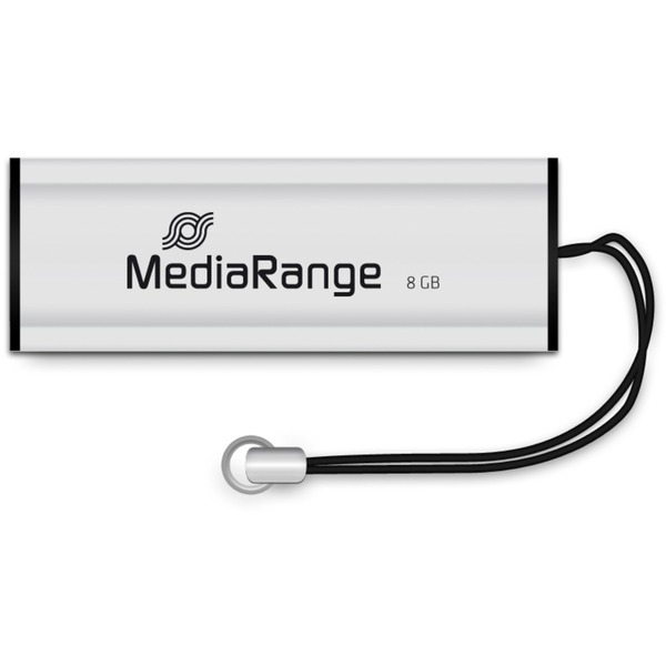 MediaRange 8 GB, USB-Stick - silver/black, USB-A 3.2 Gen 1