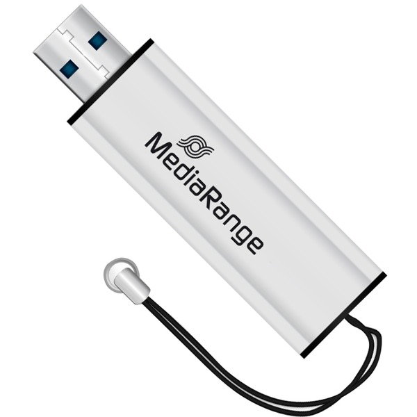 MediaRange 64 GB, USB-Stick - silver/black, USB-A 3.2 Gen 1