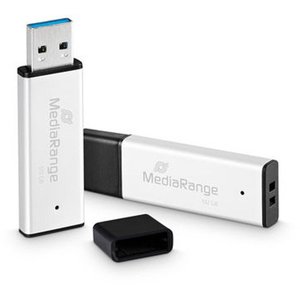 MediaRange High Performance 512 GB, USB-Stick - silver/black, USB-A 3.2 Gen 1