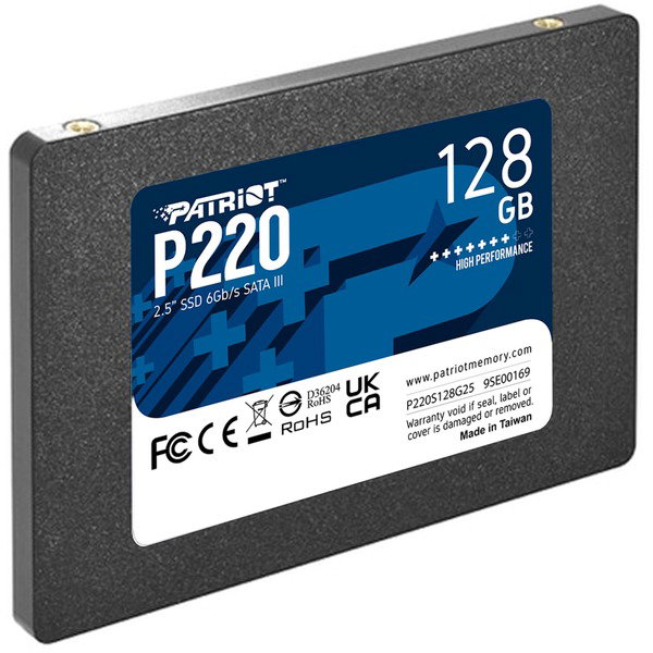 Patriot P220 128 GB, SSD - black, SATA III 6 Gb/s, 2,5