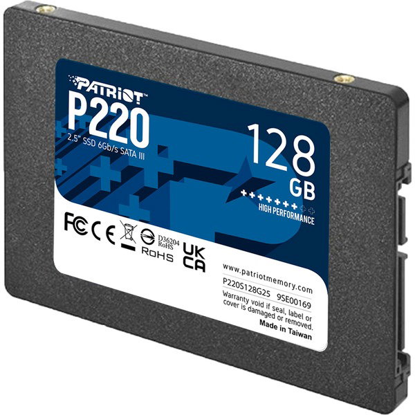Patriot P220 128 GB, SSD - black, SATA III 6 Gb/s, 2,5