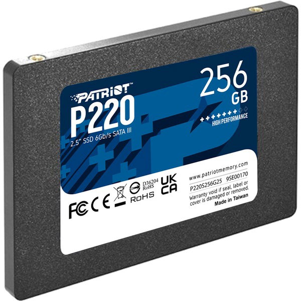 Patriot P220 256 GB, SSD - black, SATA III 6 Gb/s, 2,5