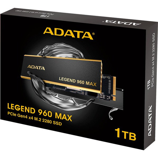 ADATA LEGEND 960 MAX 1 TB, SSD - darkgray/gold, PCIe 4.0 x4, NVMe 1.4, M.2 2280