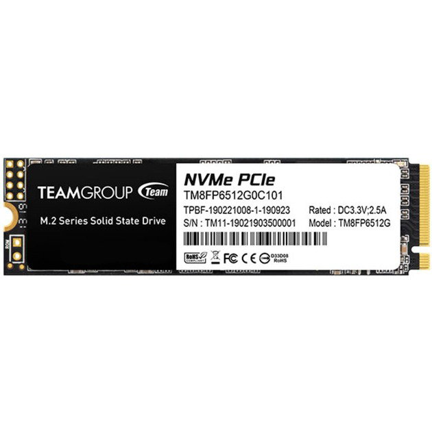 Team Group MP33 512 GB, SSD - PCIe 3.0 x4, NVMe 1.3, M.2 2280