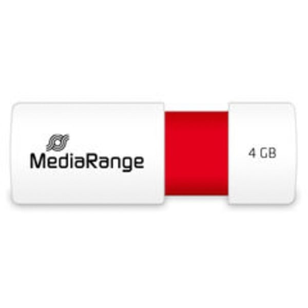 MediaRange Color Edition 4GB, USB-Stick - white/red, USB-A 2.0