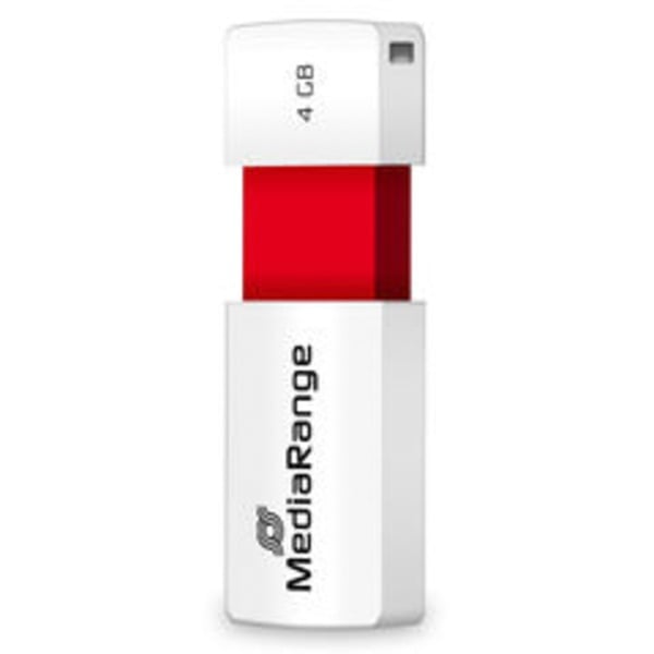MediaRange Color Edition 4GB, USB-Stick - white/red, USB-A 2.0