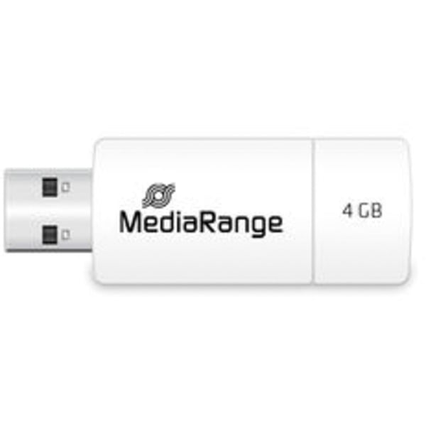 MediaRange Color Edition 4GB, USB-Stick - white/red, USB-A 2.0