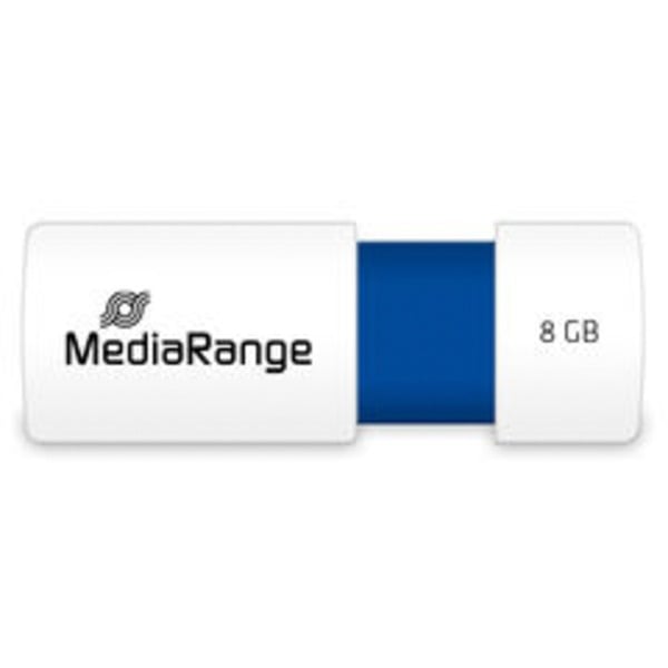 MediaRange Color Edition 8 GB, USB-Stick - white/blue, USB-A 2.0