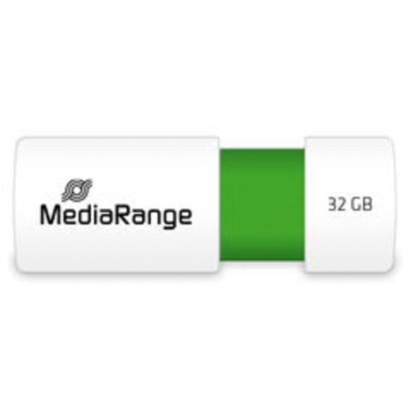 MediaRange Color Edition 32 GB, USB-Stick - white/green, USB-A 2.0
