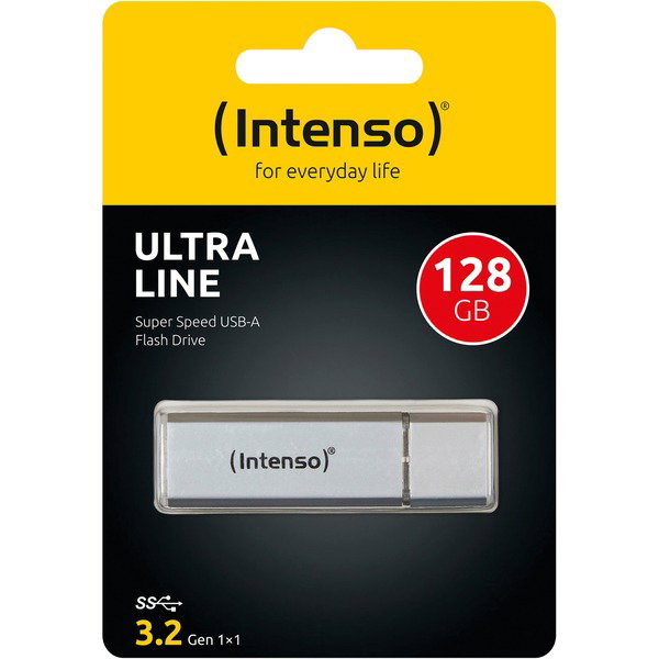 Intenso Ultra Line 128 GB, USB-Stick - silver, USB-A 3.2 Gen 1