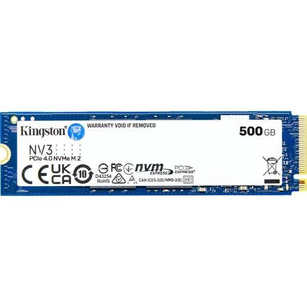Kingston NV3 500 GB, SSD - PCIe 4.0 x4, NVMe, M.2 2280