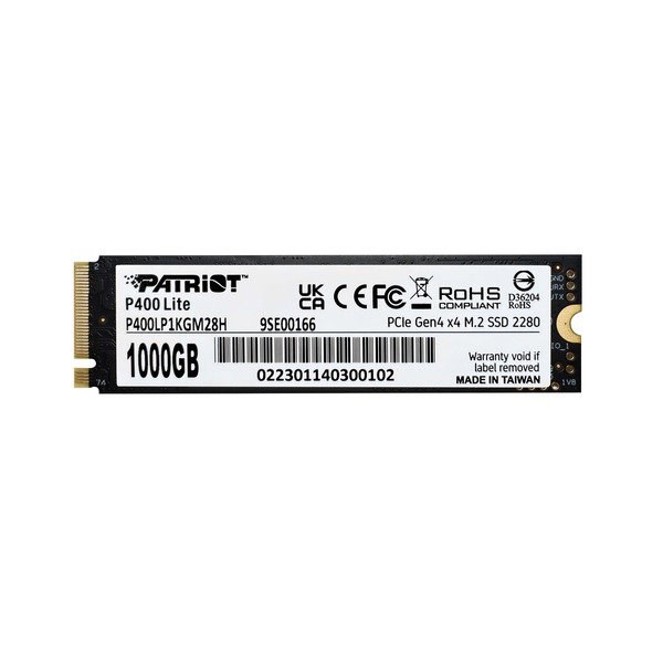 Patriot P400 Lite 1 TB, SSD - black/white, PCIe 4.0 x4, NVMe 1.4, M.2 2280