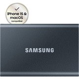 Samsung Portable SSD T7 2TB, Externe SSD - gray, USB-C 3.2 Gen 2 (10 Gbit/s), extern