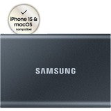 Samsung Portable SSD T7 1TB, Externe SSD - gray, USB-C 3.2 Gen 2 (10 Gbit/s), extern