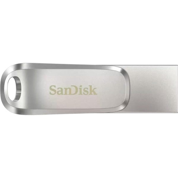 SanDisk Ultra Dual Drive Luxe 64 GB, USB-Stick - silver, USB-A 3.2 Gen 1, USB-C 3.2 Gen 1