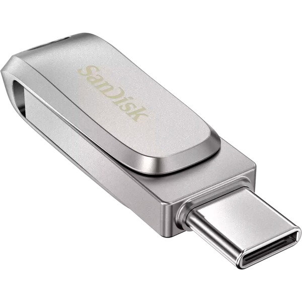 SanDisk Ultra Dual Drive Luxe 32 GB, USB-Stick - silver, USB-A 3.2 Gen 1, USB-C 3.2 Gen 1