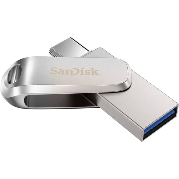SanDisk Ultra Dual Drive Luxe 1 TB, USB-Stick - silver, USB-A 3.2 Gen 1, USB-C 3.2 Gen 1