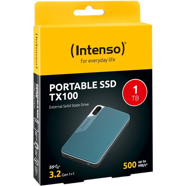 Intenso Externe SSD TX100 1 TB - black, USB-A 3.2 Gen 1 (5 Gbit/s)