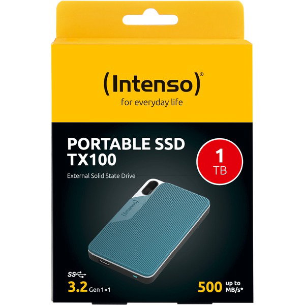 Intenso Externe SSD TX100 1 TB - black, USB-A 3.2 Gen 1 (5 Gbit/s)