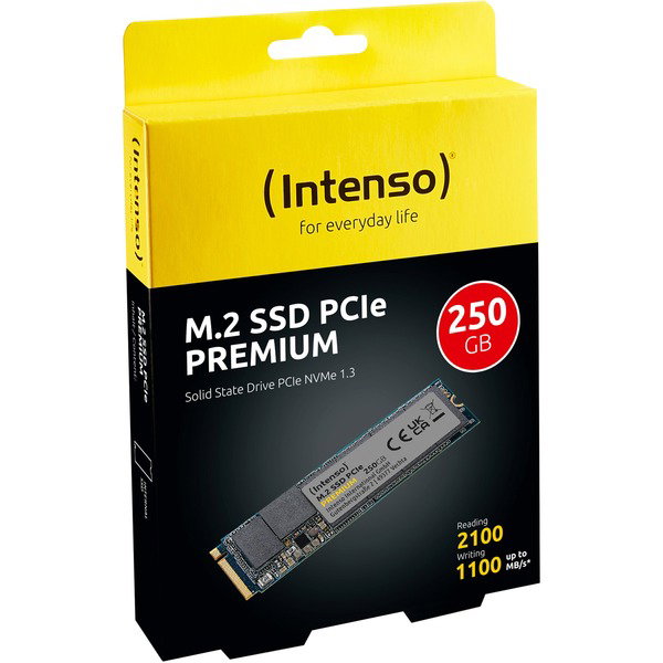 Intenso Premium 250 GB, SSD - PCIe 3.0 x4, NVMe 1.3, M.2 2280