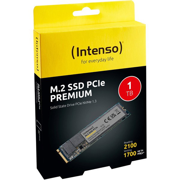 Intenso Premium 1 TB, SSD - PCIe 3.0 x4, NVMe 1.3, M.2 2280