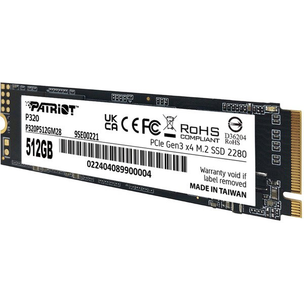 Patriot P320 512 GB, SSD - PCIe 3.0 x4, NVMe 1.3, M.2 2280
