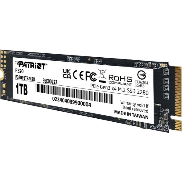 Patriot P320 1 TB, SSD - PCIe 3.0 x4, NVMe 1.3, M.2 2280