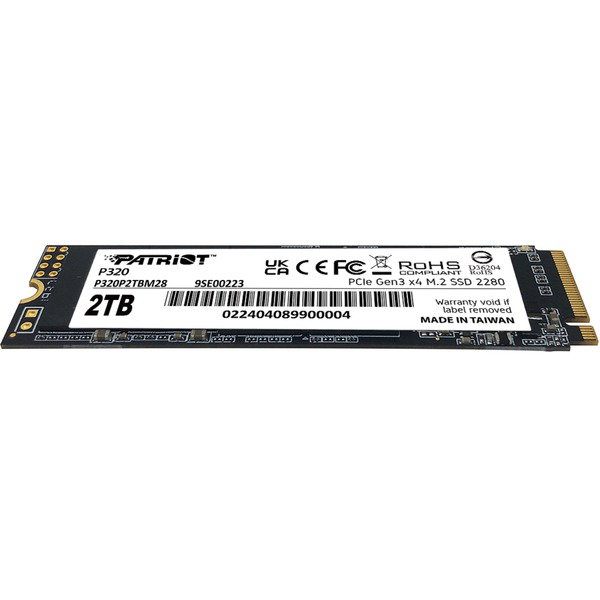 Patriot P320 2 TB, SSD - PCIe 3.0 x4, NVMe 1.3, M.2 2280
