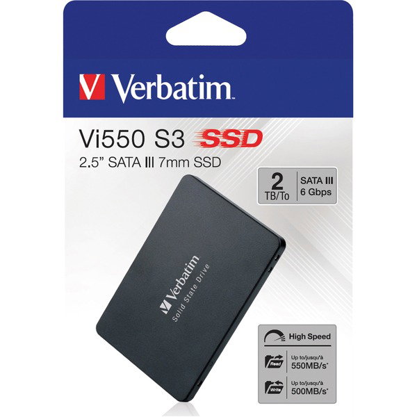 Verbatim Vi550 2 TB, SSD - black, SATA 6 Gb/s, 2,5