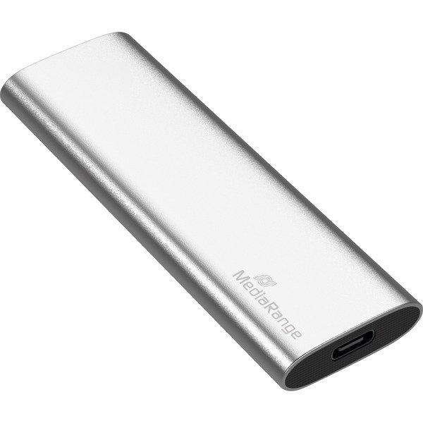 MediaRange 480 GB, Externe SSD - silver, USB-C 3.2 Gen 2 (10 Gbit/s)
