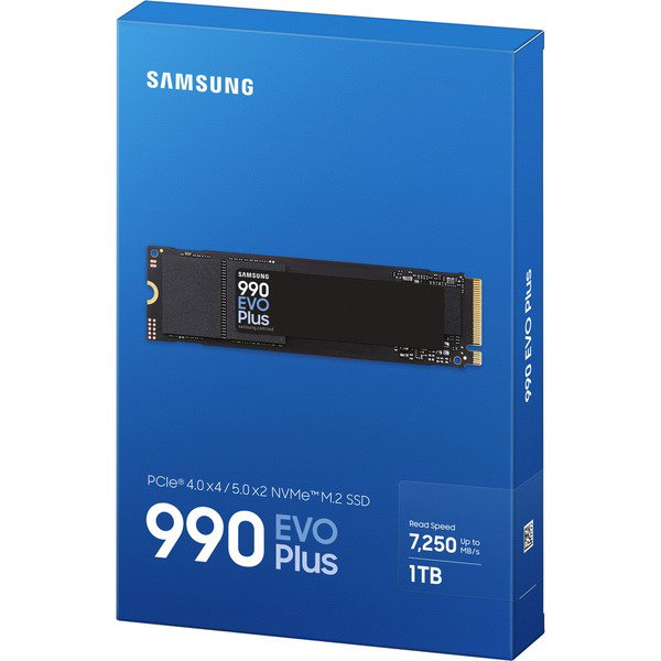 Samsung 990 EVO Plus 1 TB, SSD - PCIe 4.0 x4 5.0 x2, NVMe 2, M.2 2280, intern