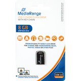 MediaRange USB Nano 8 GB, USB-Stick - black, USB-A 2.0