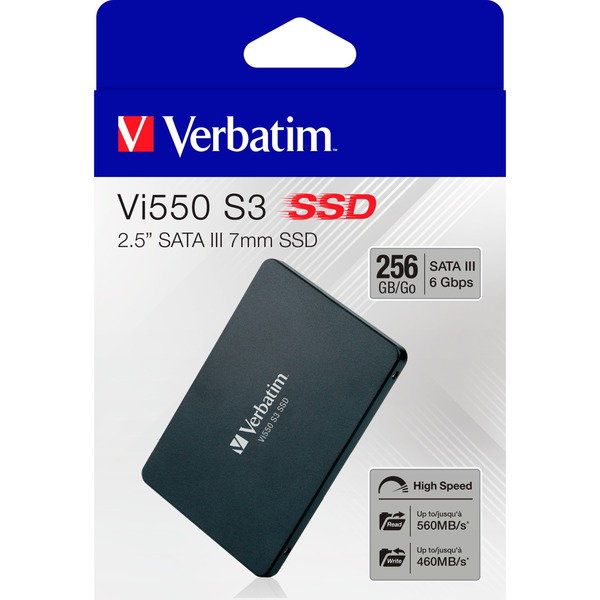 Verbatim Vi550 S3 256 GB, SSD - black, SATA 6 Gb/s, 2,5