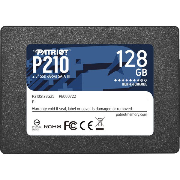 Patriot P210 128 GB, SSD - black, SATA 6 Gb/s, 2,5